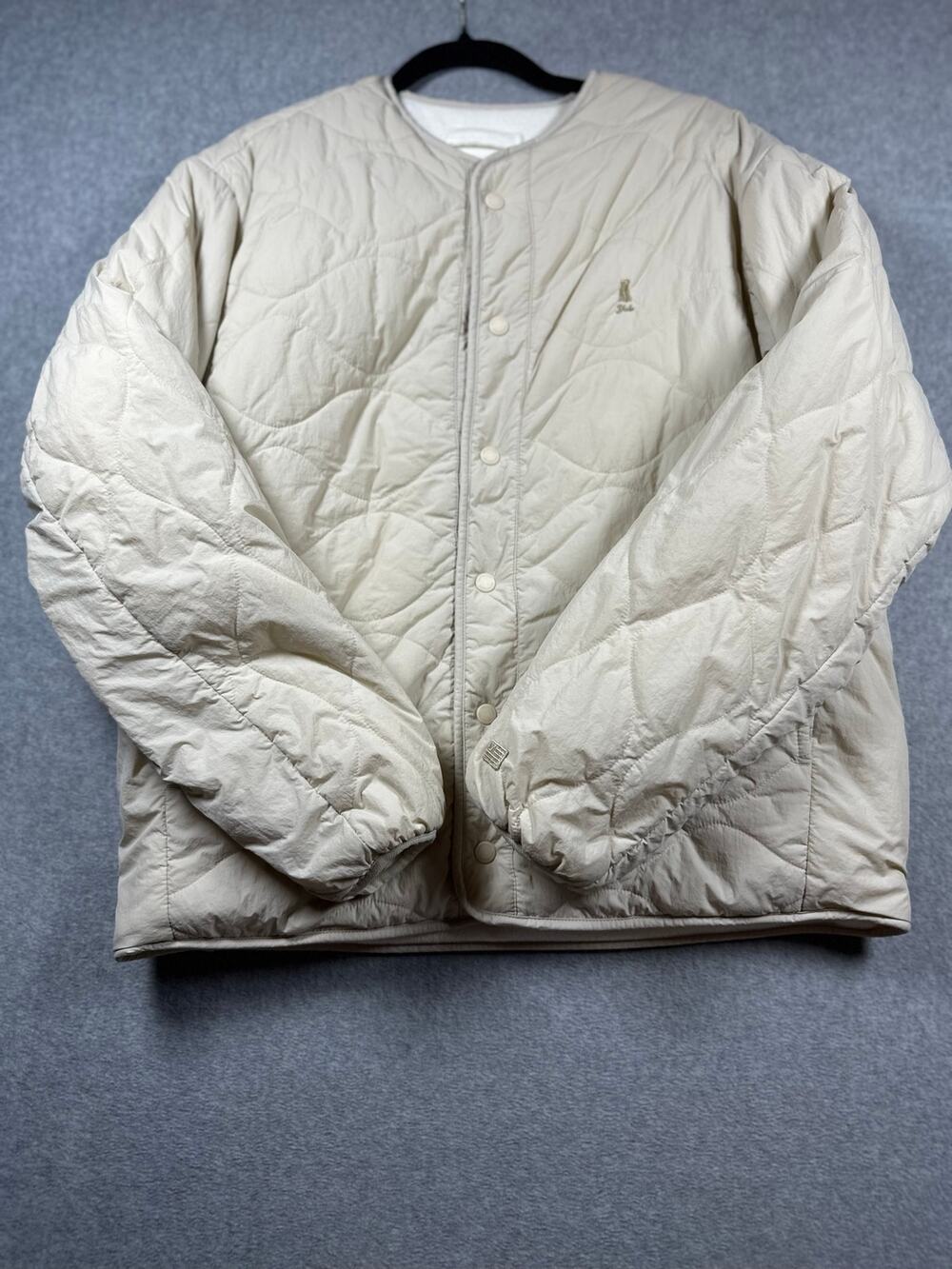 Yale Reversible Warm-Up Quilted Jacket Women's Large Cream Long Sleeves